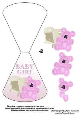 Baby Girl Wobble Card