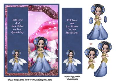 Mushroom Fairy Step by Step with Bookmark