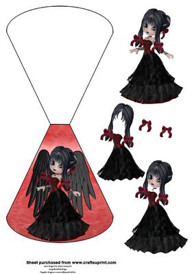 Gothic Angel Wobble Card