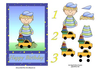 Happy Birthday Age 1,2,3 Step by Step