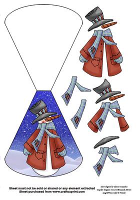 Snowman Wobble Card 2
