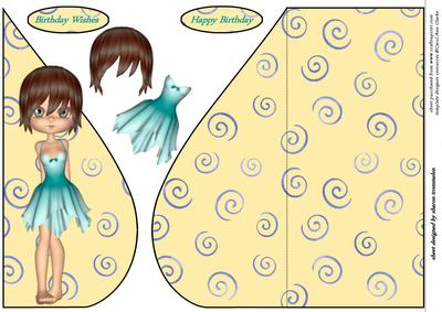 Girl in Blue Tear Drop Sheet