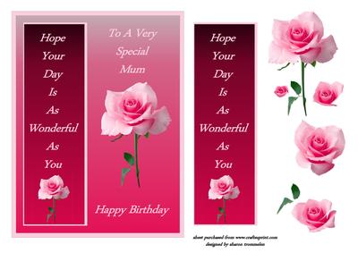 To a Very Special Mum Step by Step with Bookmark