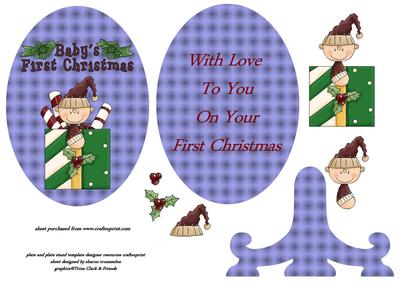 Baby's First Christmas Plate & Plate Stand