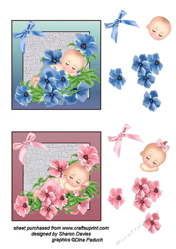 new baby girl and boy toppers sheet