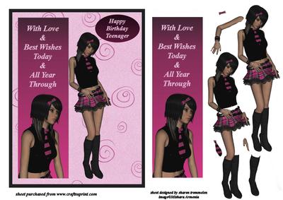 Teenage Birthday Step by Step with Bookmark