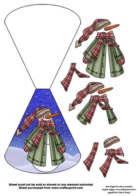 Snowman Wobble Card 3