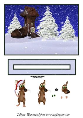 Mouse Christmas Penny Slider Sheet