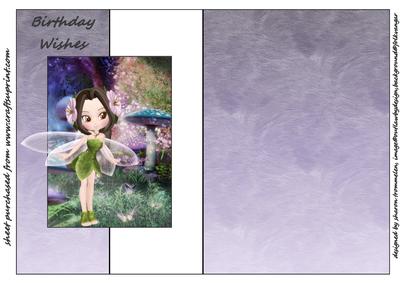 Fairy Garden Wishes Fold Back Sheet