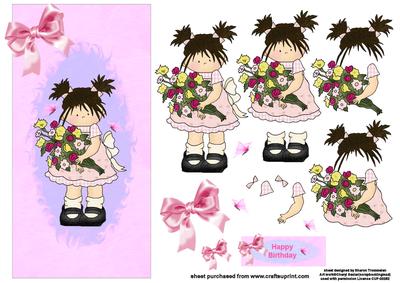 Cute Flower Girl Step by Step