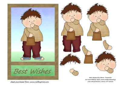 Best Wishes Little Boy Step by Step