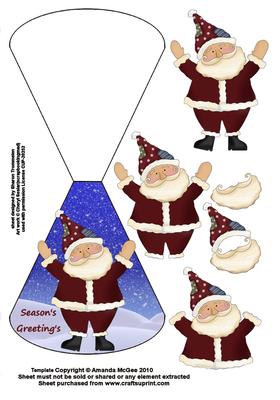 Jolly Santa Wobble Card Sheet