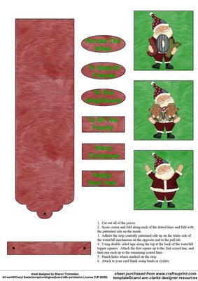 Happy Santa Waterfall Sheet