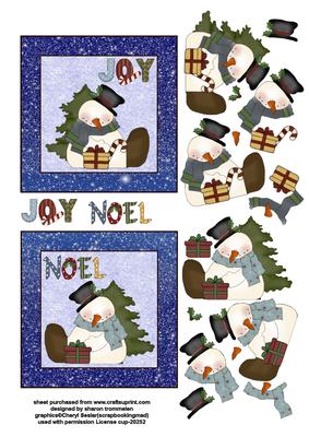 Joy & Noel Snowman Toppers with Layers