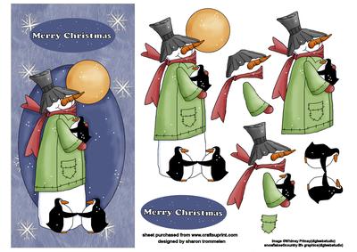 Snowman and Penguins Step by Step