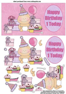 Birthday Baby Girl Step by Step