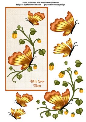With Love Mum Butterfly Step by Step