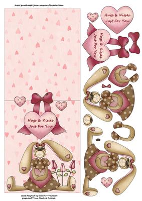 Hugs & Kisses Bunny Over the Edge