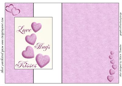 Love,hugs,kisses Fold Back Sheet