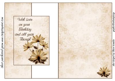 On Your Birthday Fold Back Sheet