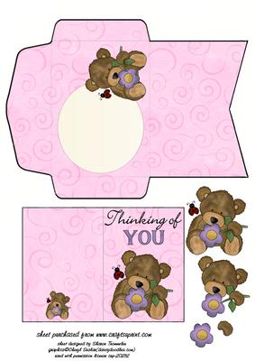 Thinking of You Mini Card & Envelope(2.5x3.5inch)