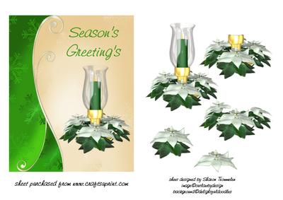 Green Christmas Candle Step by Step