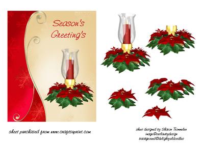 Red Christmas Candle Step by Step