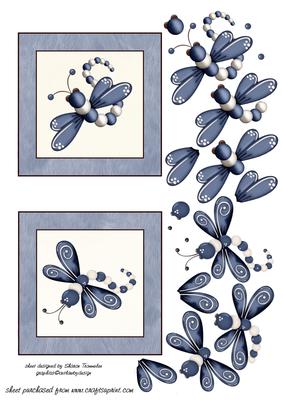 Blue Dragonfly Toppers
