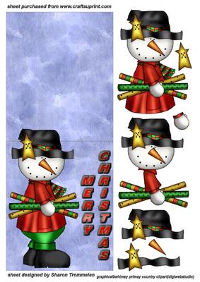 Snowman Gift Wrapper Over the Edge
