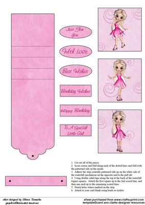 Little Girl in Pink Waterfall Sheet