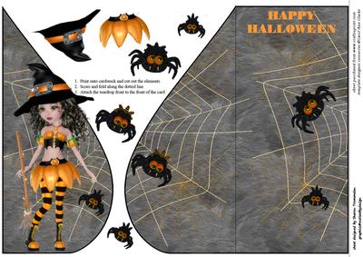 Happy Halloween Witch Tear Drop Sheet