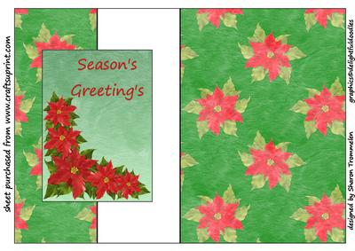 Poinsettia Fold Back Sheet