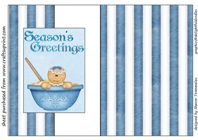 Season's Greetings Cookie Fold Back Sheet