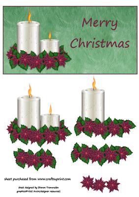 Merry Christmas Candles Step by Step