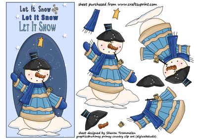 Let It Snow Snowman Step by Step