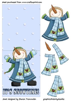 Snowtime Snowman Over the Edge