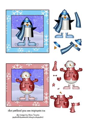 Boy & Girl Christmas Toppers Sheet