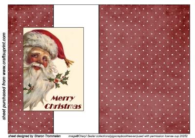 Vintage Santa Fold Back Sheet