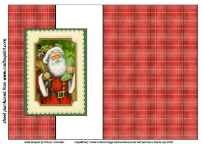 Vintage Christmas Fold Back Sheet