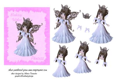 Birthday Wishes Princess Step by Step
