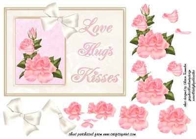 Love,hugs,kisses Roses Step by Step