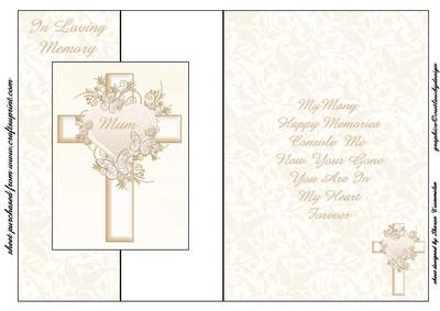 In Loving Memory Mum Fold Back