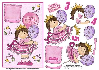 Happy Birthday Princess,3,4,5 Today Step by Step
