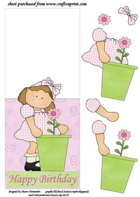 Flower Pot Girl Over the Edge