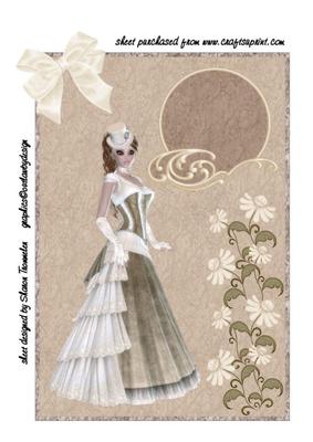 A4 Elegant Lady Card Front