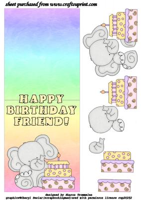 Elephant Birthday Friend Over the Edge
