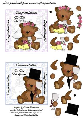 To the Bride to the Groom Teddy Toppers