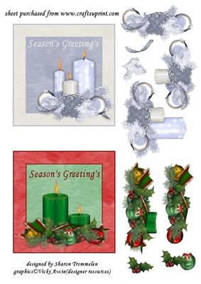 Christmas Candle Toppers