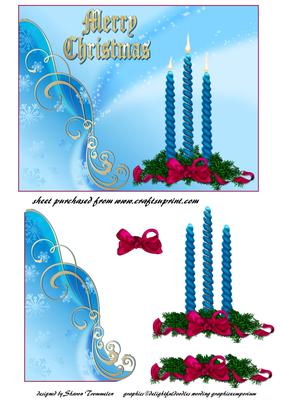 Merry Christmas Candles Step by Step