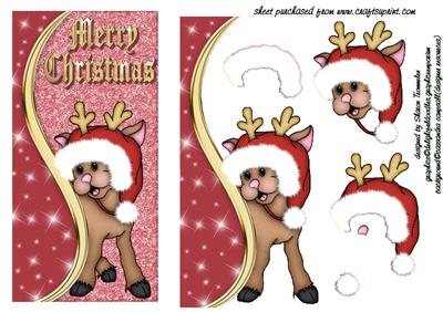 Cheeky Reindeer Christmas Step by Step